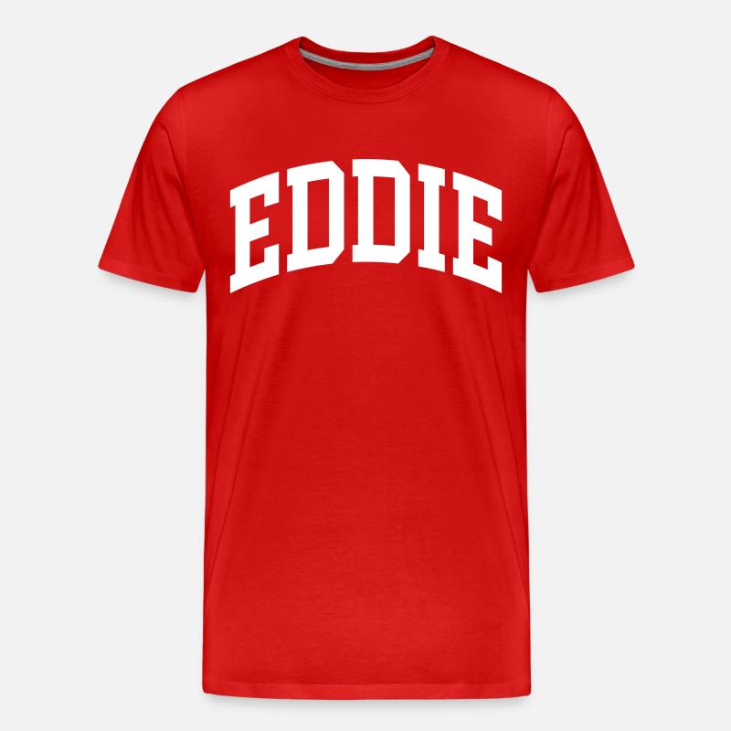 Eddie - Männer Premium Bio T-Shirt - Rot