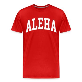 Aleha - T-shirt bio Premium Homme - rouge - Devant - Damien (186cm)