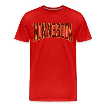 Minnesota - Men's Premium Organic T-Shirt - red - Front - Damien (186cm)