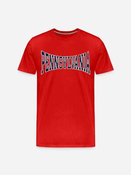 Pennsylvania - Men's Premium Organic T-Shirt - red