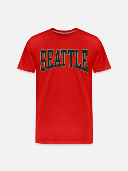 Seattle - Men's Premium Organic T-Shirt - red