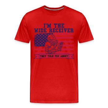 Football Game Football Player American Football - Men's Premium Organic T-Shirt - red - Front - Damien (186cm)