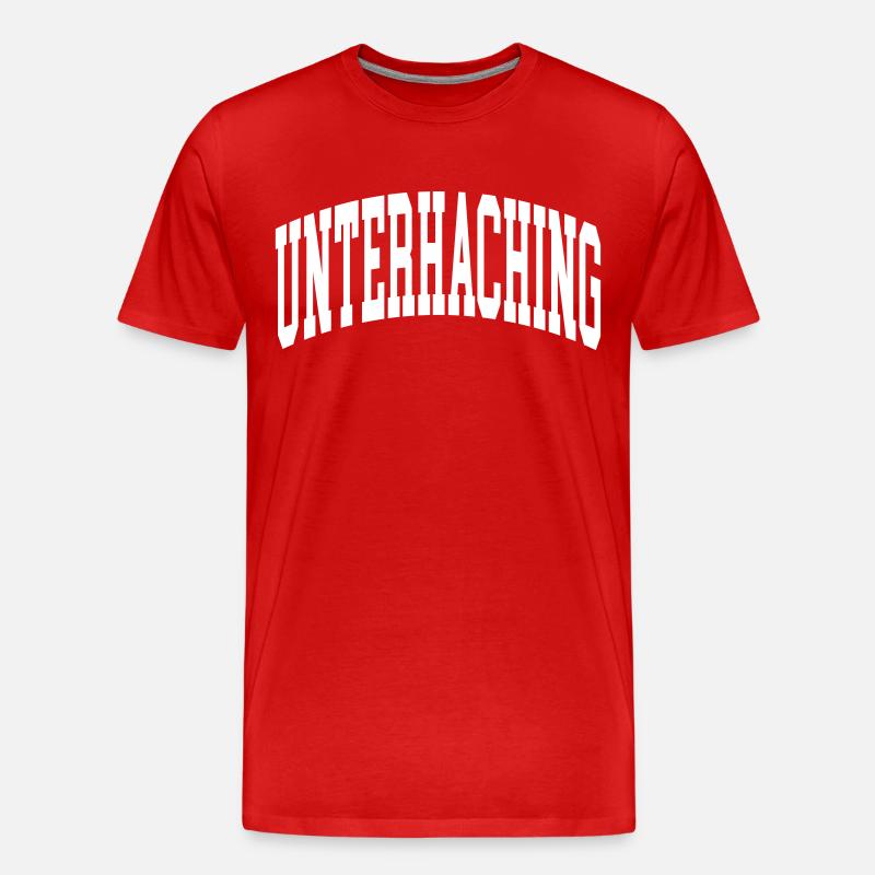 Unterhaching - Männer Premium Bio T-Shirt - Rot