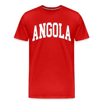 Angola - Men's Premium Organic T-Shirt - red - Front - Damien (186cm)