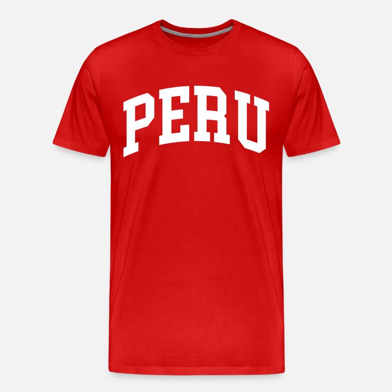 Peru - Männer Premium Bio T-Shirt - Rot