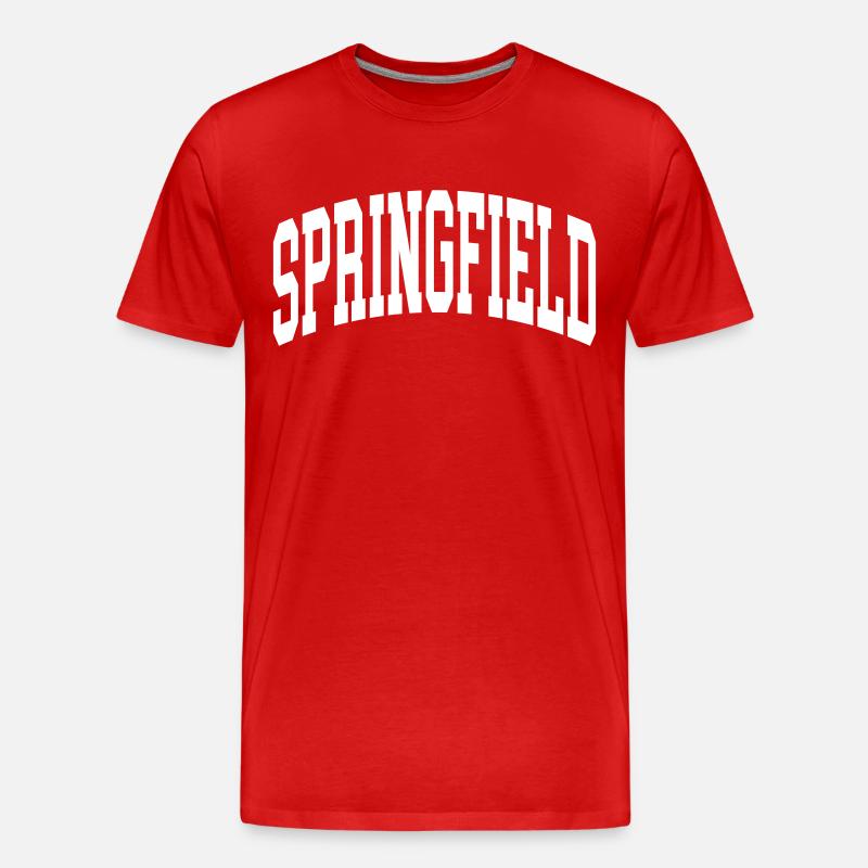 Springfield - Premium økologisk T-skjorte for menn - rød