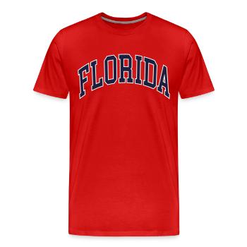 Floride - T-shirt bio Premium Homme - rouge - Devant - Damien (186cm)