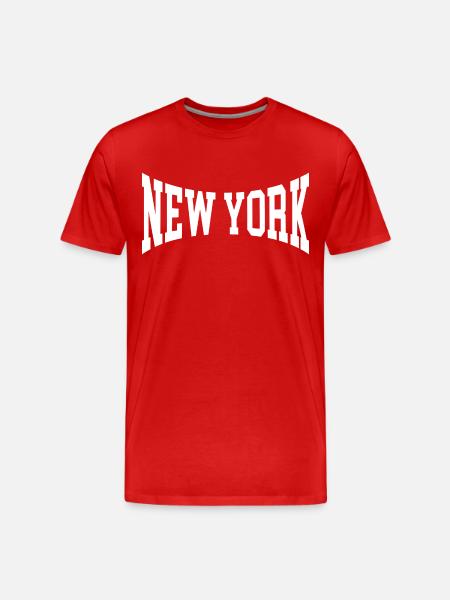 New York - Men's Premium Organic T-Shirt - red
