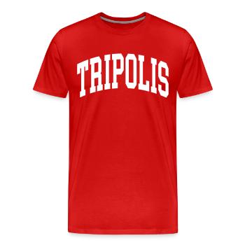 Tripoli - Men's Premium Organic T-Shirt - red - Front - Damien (186cm)