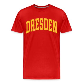 Dresden - Men's Premium Organic T-Shirt - red - Front - Damien (186cm)