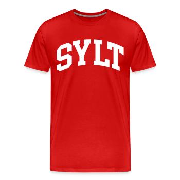 Sylt - Men's Premium Organic T-Shirt - red - Front - Damien (186cm)