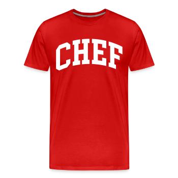 Patron - T-shirt bio Premium Homme - rouge - Devant - Damien (186cm)