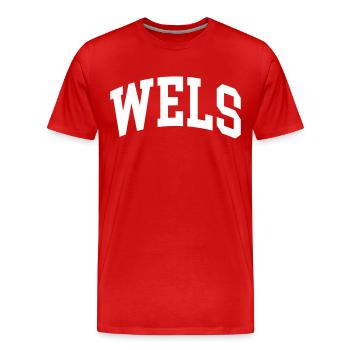 Catfish - Men's Premium Organic T-Shirt - red - Front - Damien (186cm)