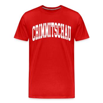 Crimmitschau - Men's Premium Organic T-Shirt - red - Front - Damien (186cm)