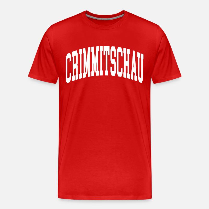 Crimmitschau - Männer Premium Bio T-Shirt - Rot