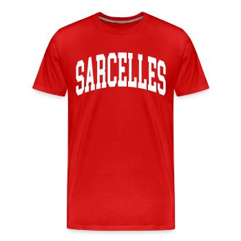 Sarcelles - Männer Premium Bio T-Shirt - Rot - Vorne - Damien (186cm)