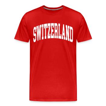 Switzerland - Männer Premium Bio T-Shirt - Rot - Vorne - Damien (186cm)