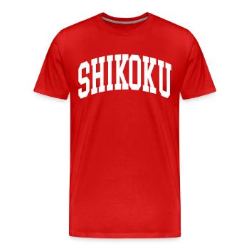 Shikoku - Men's Premium Organic T-Shirt - red - Front - Damien (186cm)