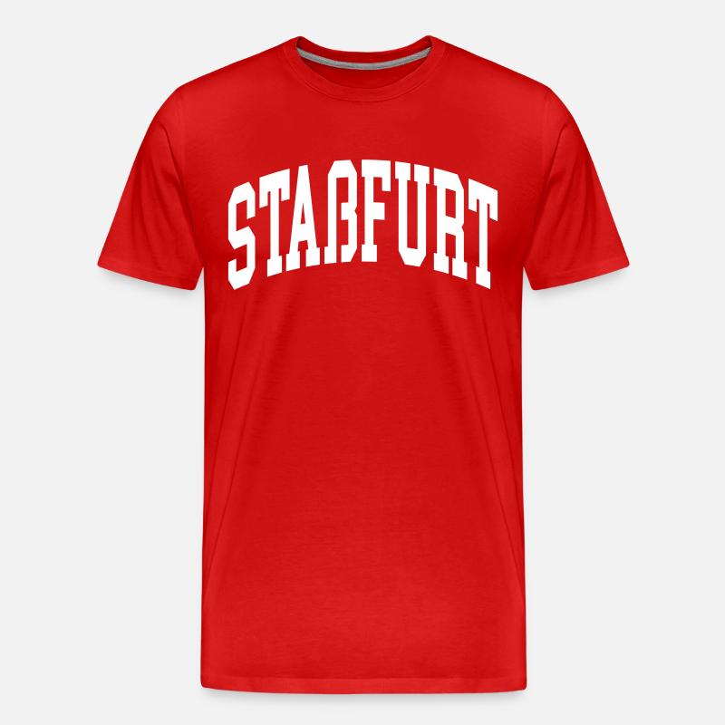 Staßfurt - Männer Premium Bio T-Shirt - Rot