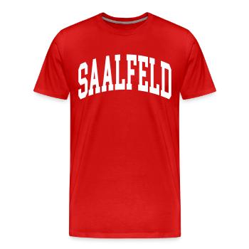Canton de Saalfeld - T-shirt bio Premium Homme - rouge - Devant - Damien (186cm)