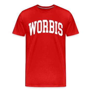 Worbis - Men's Premium Organic T-Shirt - red - Front - Damien (186cm)