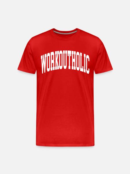 Workoutholic - Männer Premium Bio T-Shirt - Rot