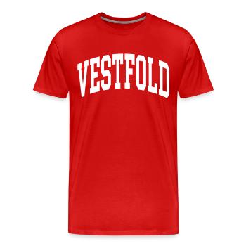 Vestfold - T-shirt bio Premium Homme - rouge - Devant - Damien (186cm)