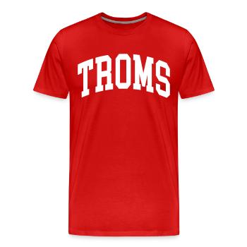Troms - Männer Premium Bio T-Shirt - Rot - Vorne - Damien (186cm)