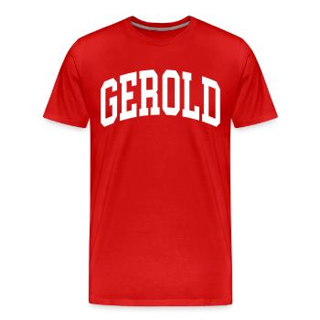 Scott - Men's Premium Organic T-Shirt - red - Front - Damien (186cm)
