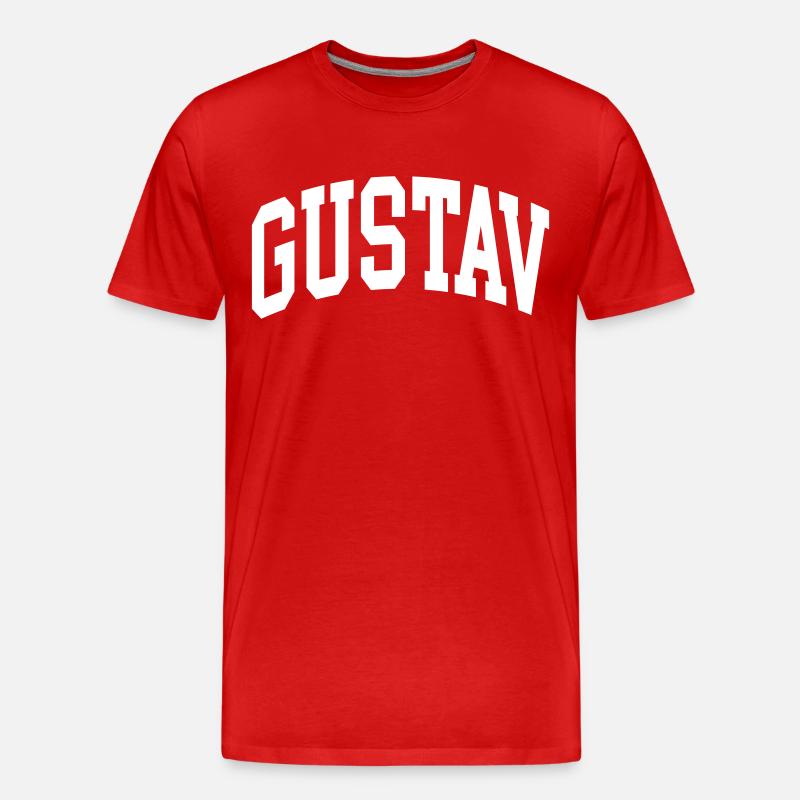 Gustav - Männer Premium Bio T-Shirt - Rot
