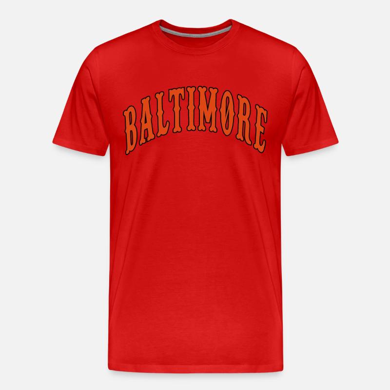 Baltimore - Männer Premium Bio T-Shirt - Rot
