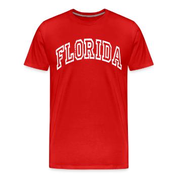 Floride - T-shirt bio Premium Homme - rouge - Devant - Damien (186cm)