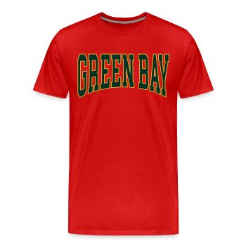 Green Bay - Männer Premium Bio T-Shirt - Rot - Vorne - Damien (186cm)