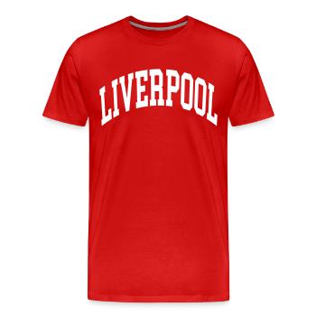 Liverpool - Männer Premium Bio T-Shirt - Rot - Vorne - Damien (186cm)