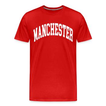 Manchester - Men's Premium Organic T-Shirt - red - Front - Damien (186cm)