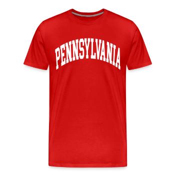 Pennsylvania - Men's Premium Organic T-Shirt - red - Front - Damien (186cm)