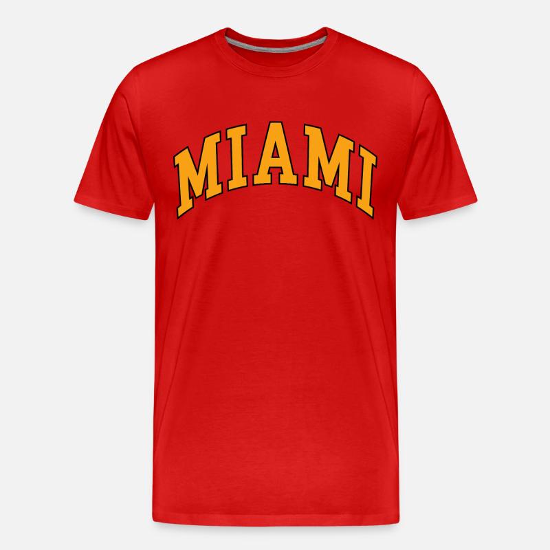 Miami - Männer Premium Bio T-Shirt - Rot
