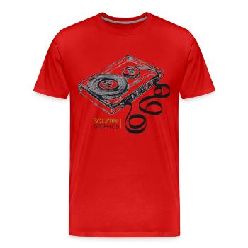 Cassette 1 - T-shirt bio Premium Homme - rouge - Devant - Damien (186cm)