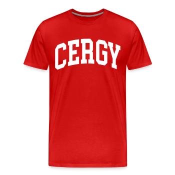 Cergy - Männer Premium Bio T-Shirt - Rot - Vorne - Damien (186cm)