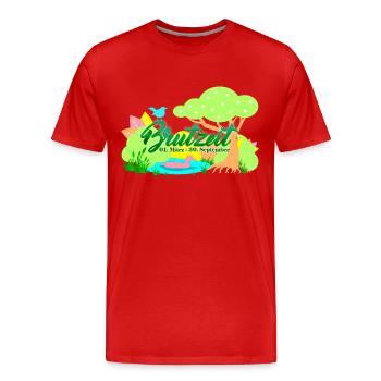 Brutzeit - Männer Premium Bio T-Shirt - Rot - Vorne - Damien (186cm)