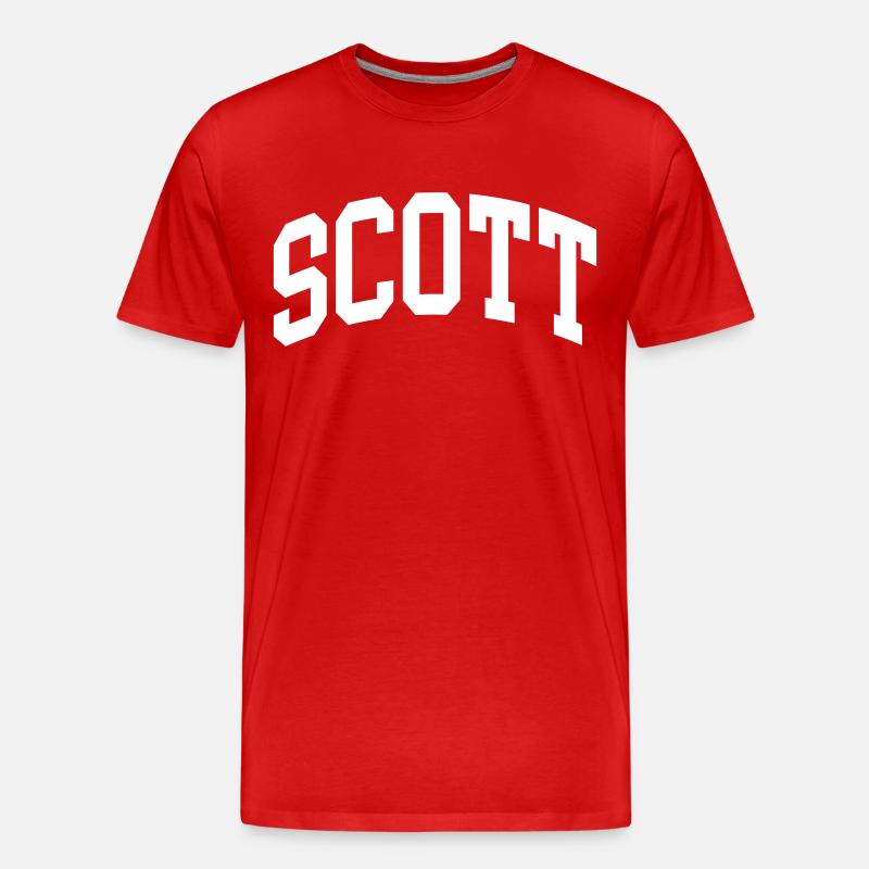 Scott - Männer Premium Bio T-Shirt - Rot
