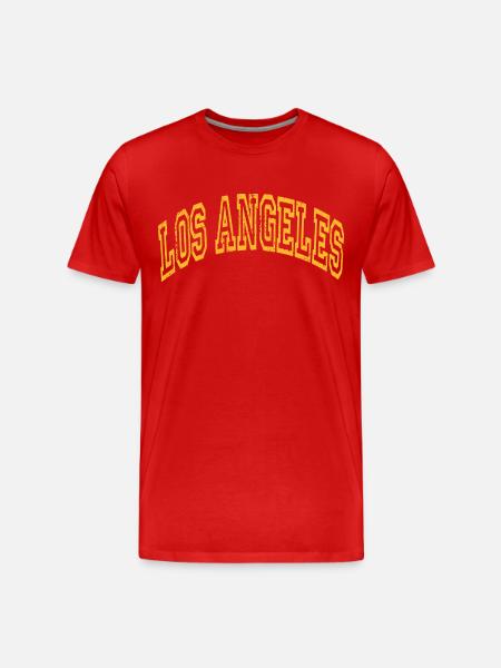 Los Angeles - Men's Premium Organic T-Shirt - red