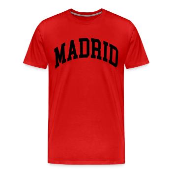 Madrid - Men's Premium Organic T-Shirt - red - Front - Damien (186cm)