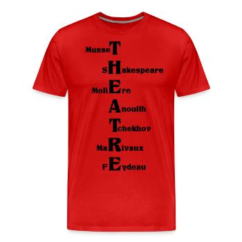 theatre - T-shirt bio Premium Homme - rouge - Devant - Damien (186cm)