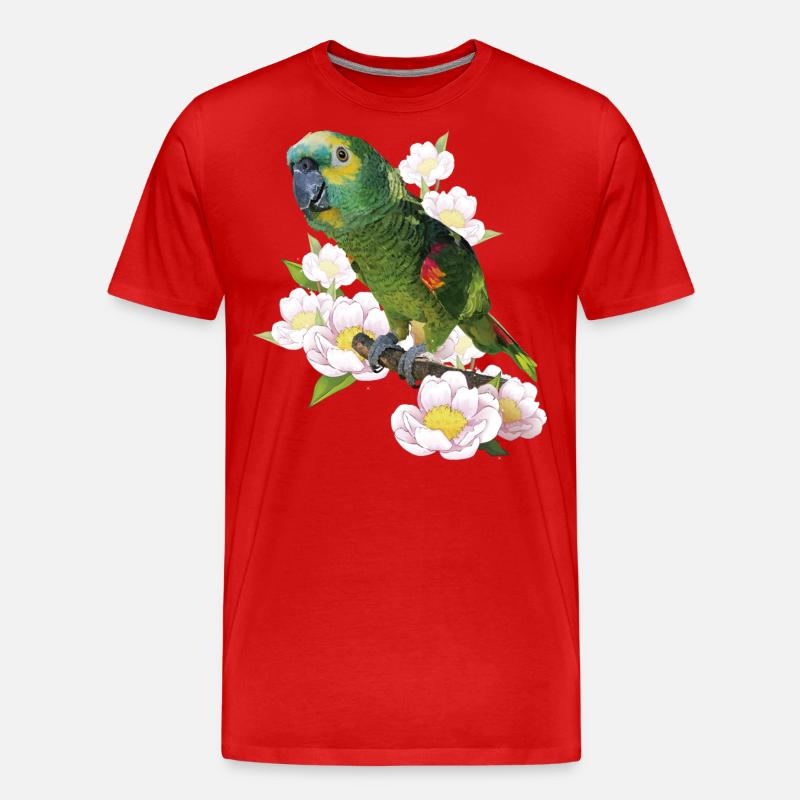 Die Blaustirnamazone - Männer Premium Bio T-Shirt - Rot