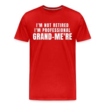 Grand-mère. Cadeau grand-mère - T-shirt bio Premium Homme - rouge - Devant - Damien (186cm)