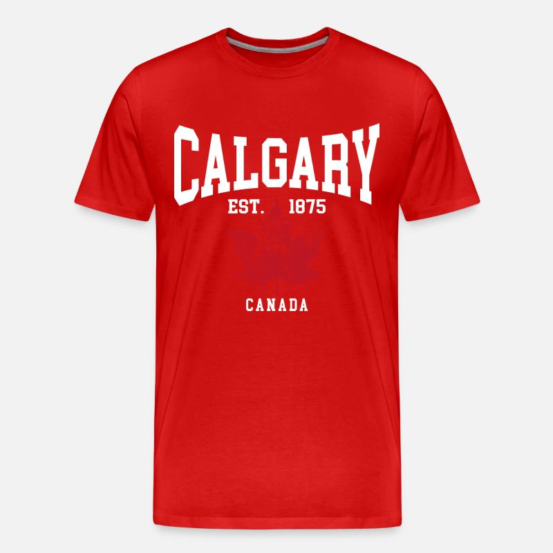 Calgary - Männer Premium Bio T-Shirt - Rot