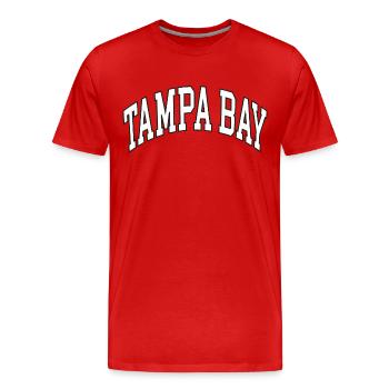 Baie de Tampa - T-shirt bio Premium Homme - rouge - Devant - Damien (186cm)