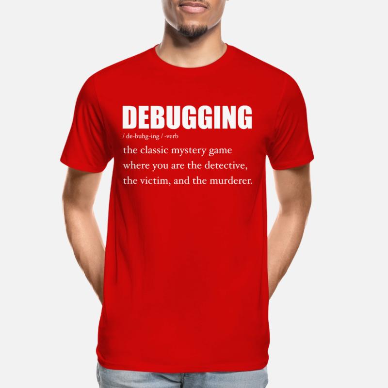 Programmer Debugging Definition Funny IT Developer Men's Premium Organic T-Shirt