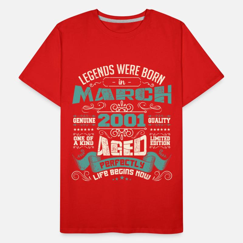 März 2001 | Geburtstagsgeschenk Männer Premium Bio T-Shirt